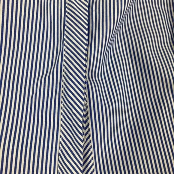 Womens New Directions Striped Leopard Shirt Blue White M - Picture 8 of 9